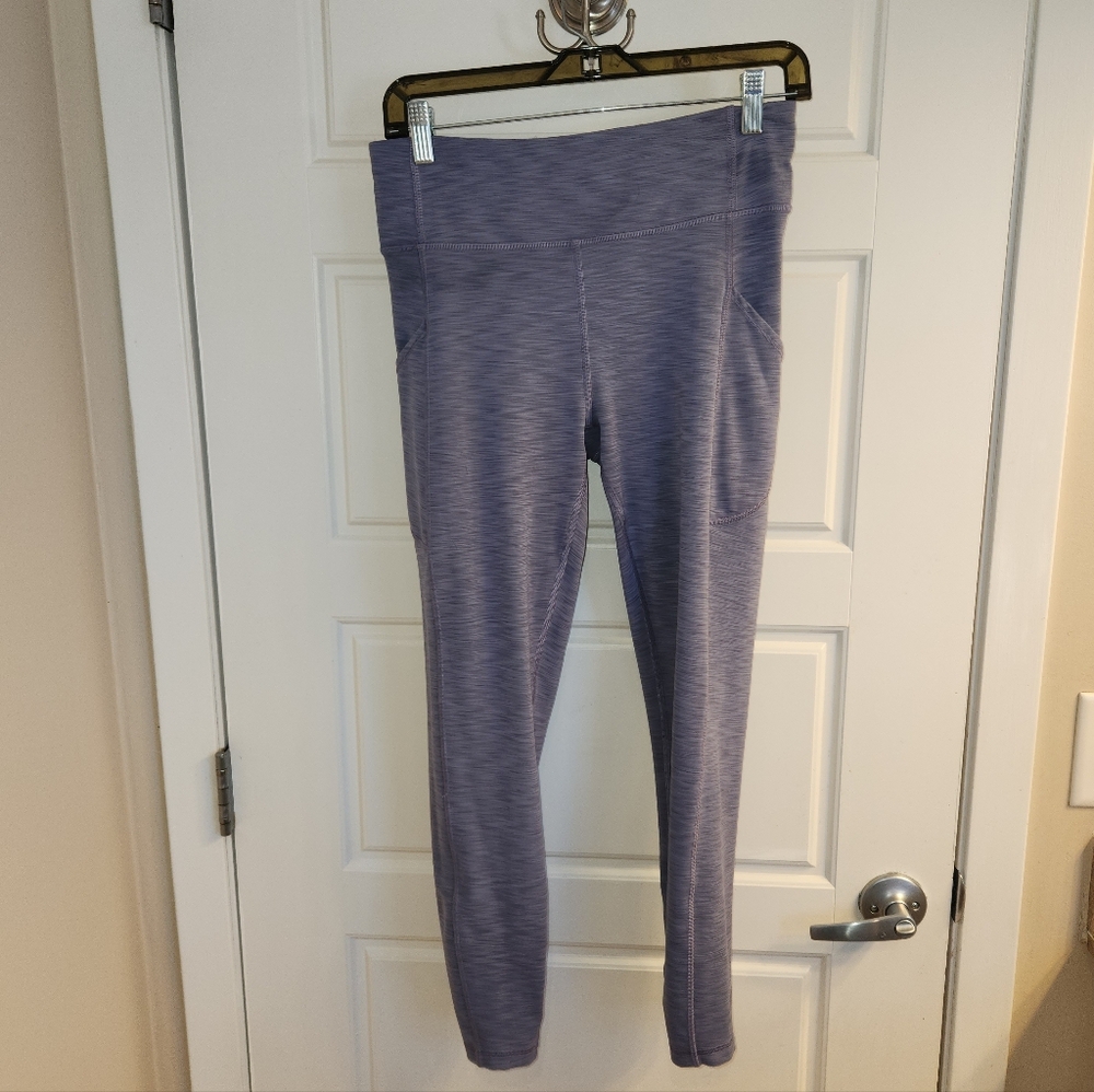 Lululemon grey blue leggings with pockets